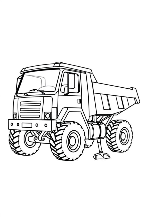 Construction Truck Coloring Sheet