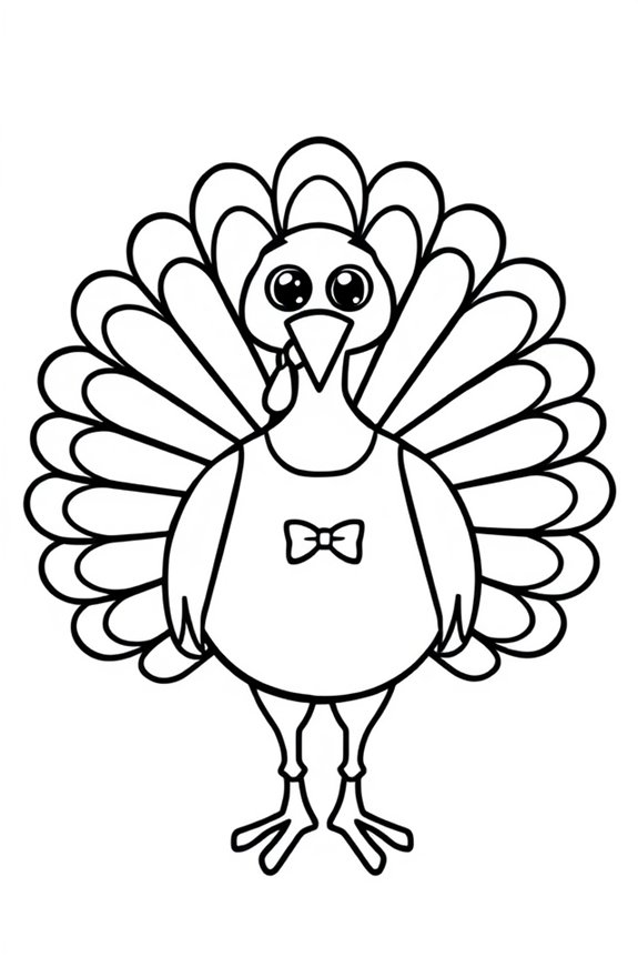 Simple Turkey Coloring Sheet