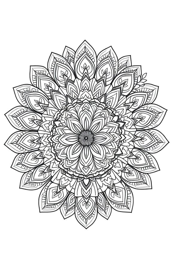 Turkey Mandala Coloring Sheet