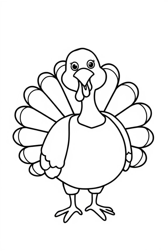 Outline Turkey Coloring Sheet