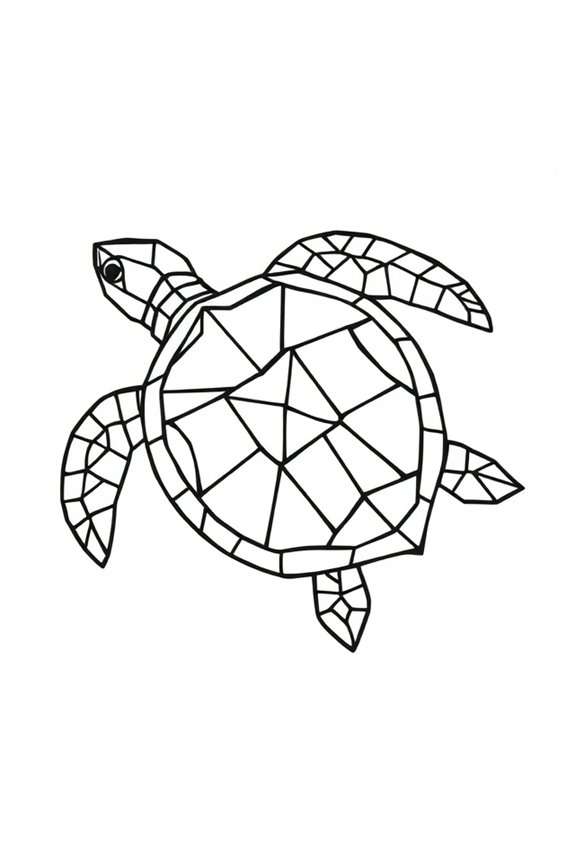 Geometric Turtle Coloring Sheet