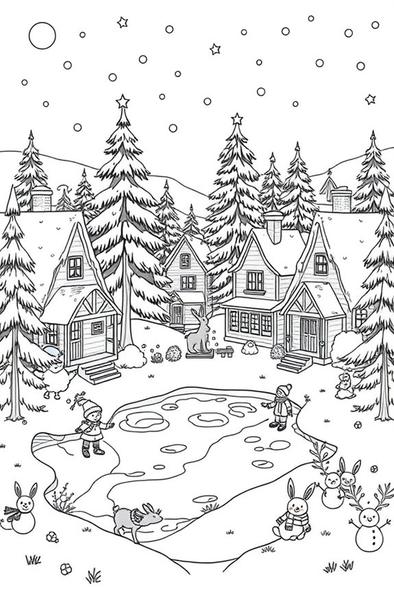 Winter Wonderland coloring sheet