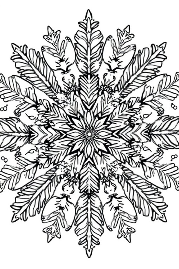 Frosty Mandala coloring sheet
