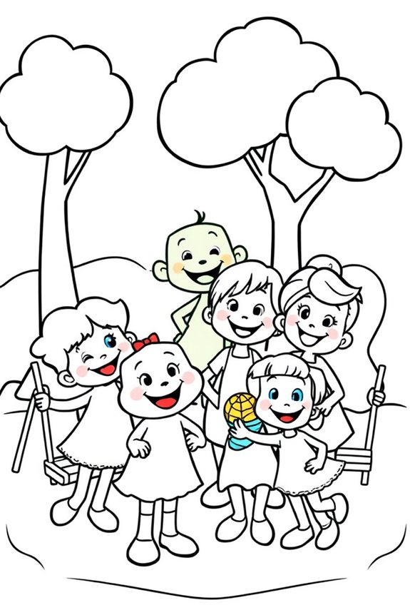 Rainbow Friends Coloring Sheet
