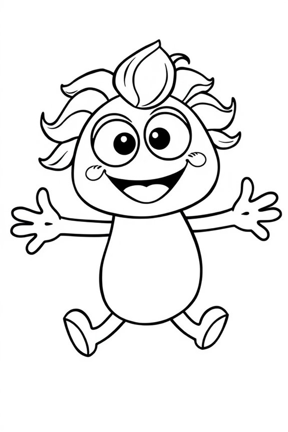 Rainbow Friends Character Outline Coloring Sheet