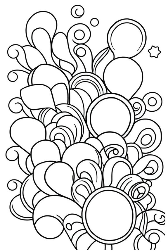 Rainbow Friends Abstract Shapes Coloring Sheet