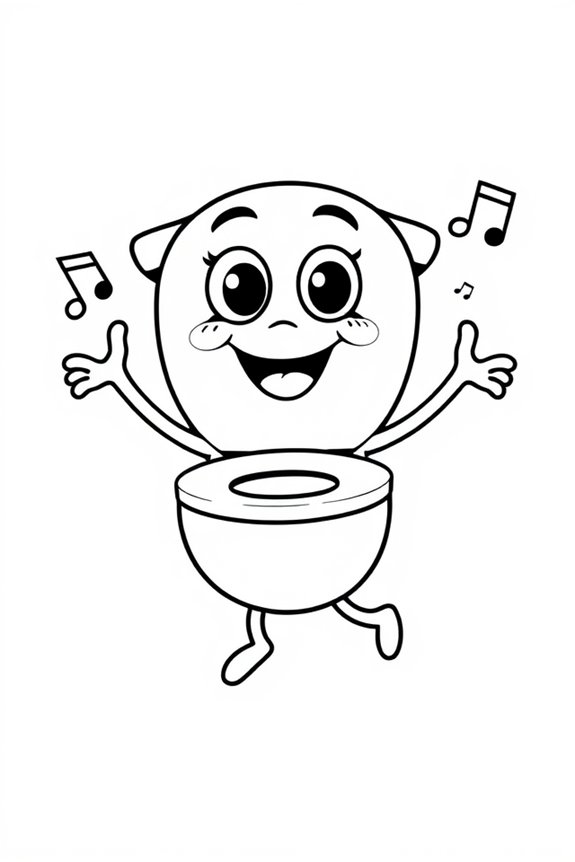 Skibidi Toilet Simple Coloring Sheet