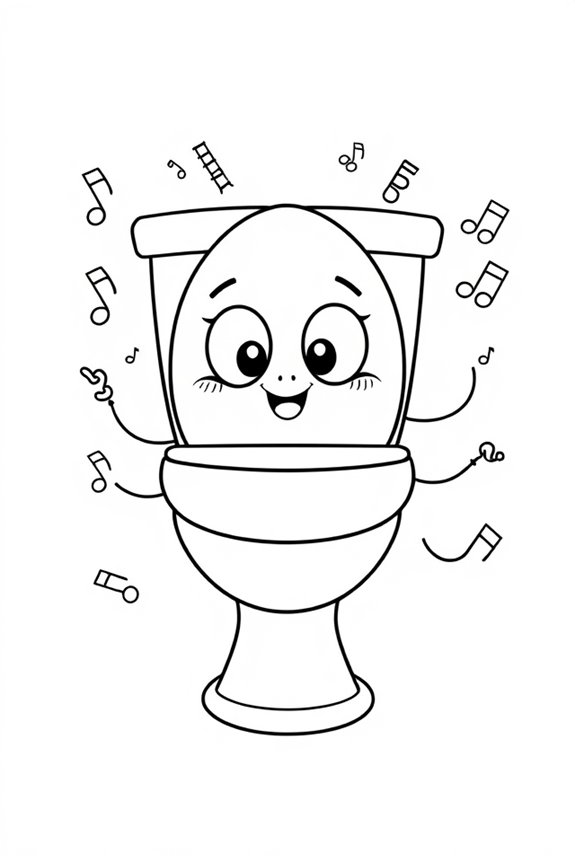 Skibidi Toilet Easy Line Art Coloring Sheet