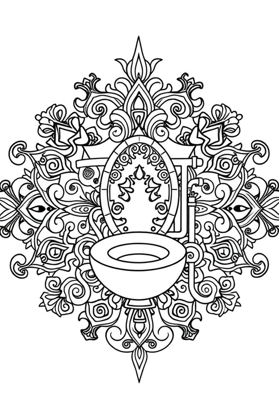 Skibidi Toilet Mandala Coloring Sheet