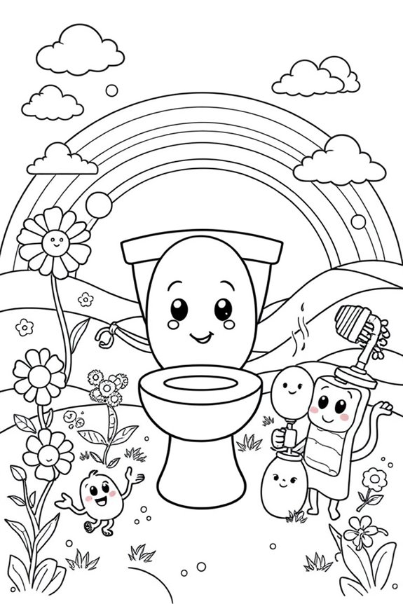 Skibidi Toilet Fantasy World Coloring Sheet