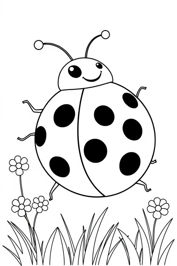 Radiant Ladybug Coloring Sheet