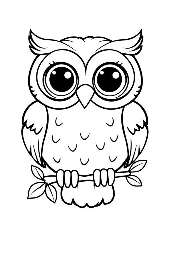 Friendly Owl Coloring Sheet