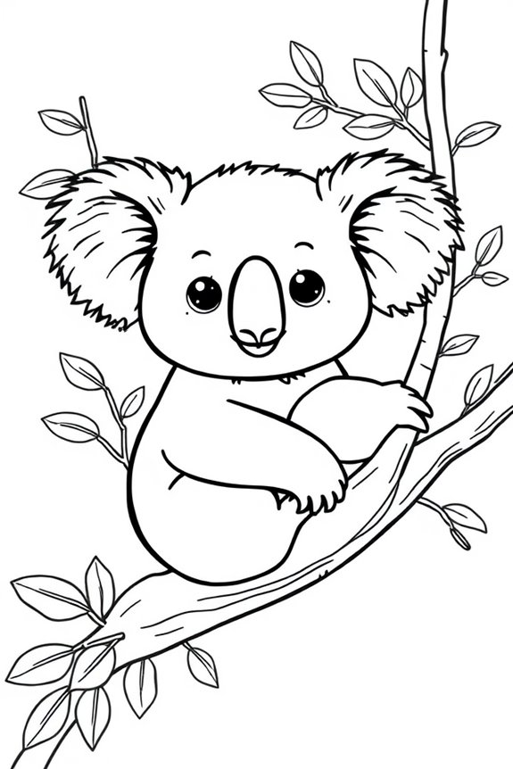 Delightful Koala Coloring Sheet
