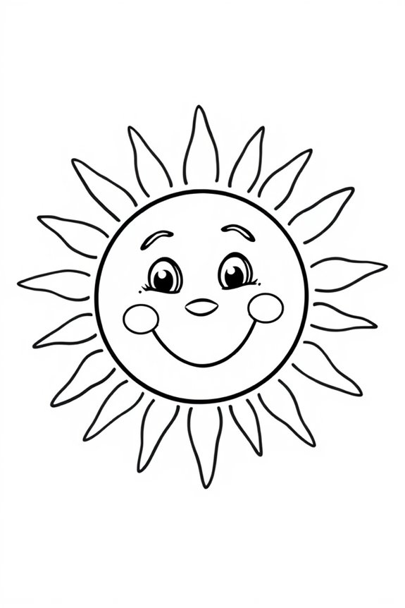 Sun Coloring Sheet