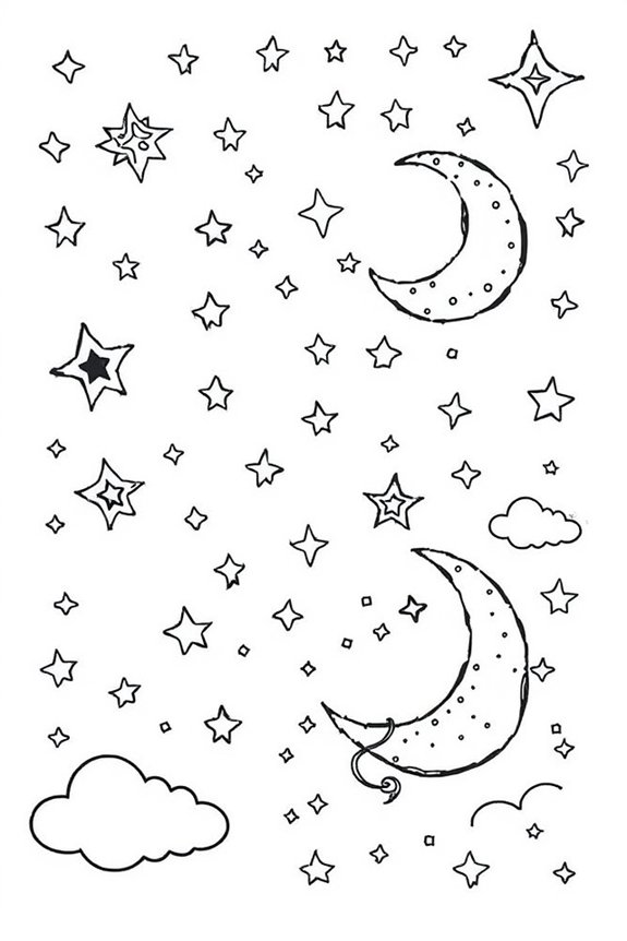 Starry Sky Coloring Sheet