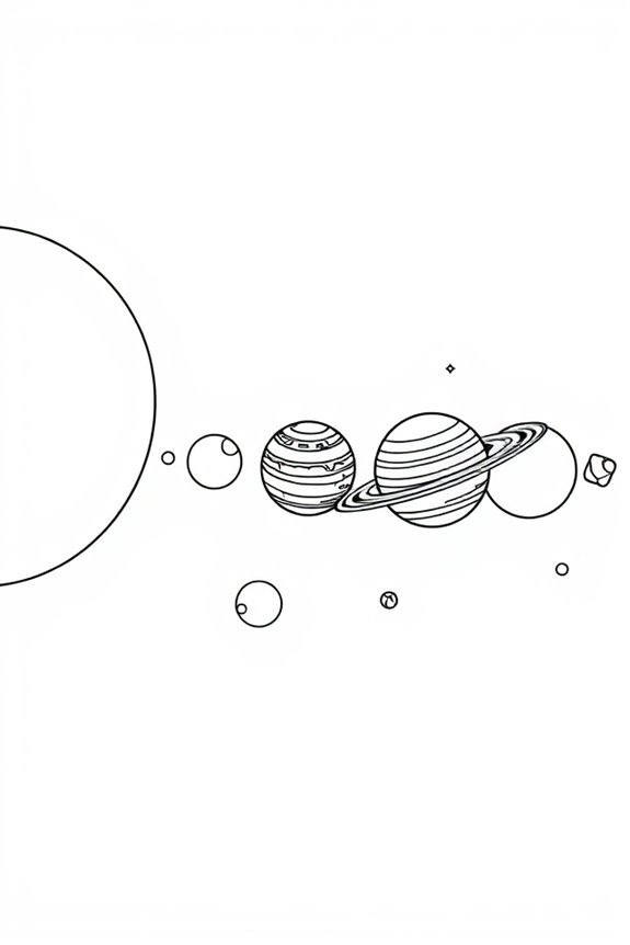 Solar System Overview Coloring Sheet