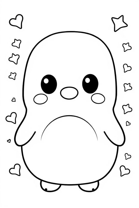Simple Squishmallow Coloring Sheet