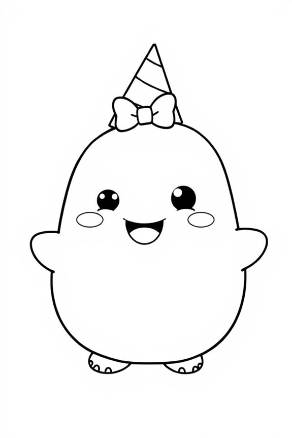 Happy Squishmallow Coloring Sheet