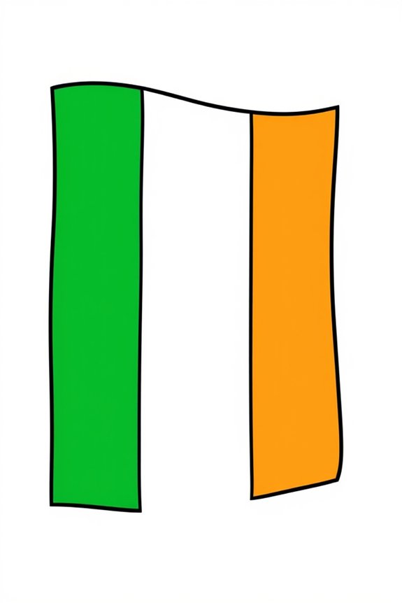 Irish Flag Coloring Sheet