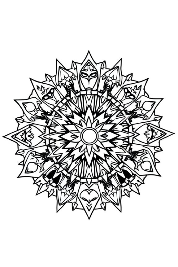 Superhero Mandala Coloring Sheet
