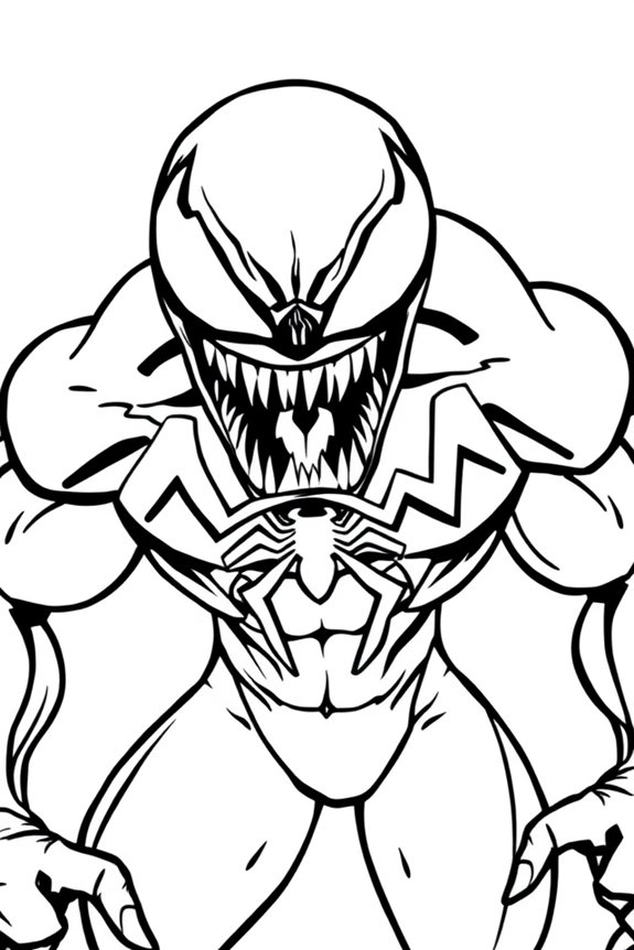 Easy Venom Coloring Sheet