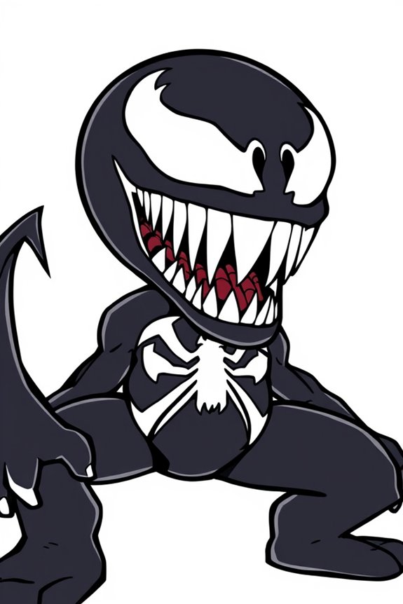 Cartoon Venom Coloring Sheet