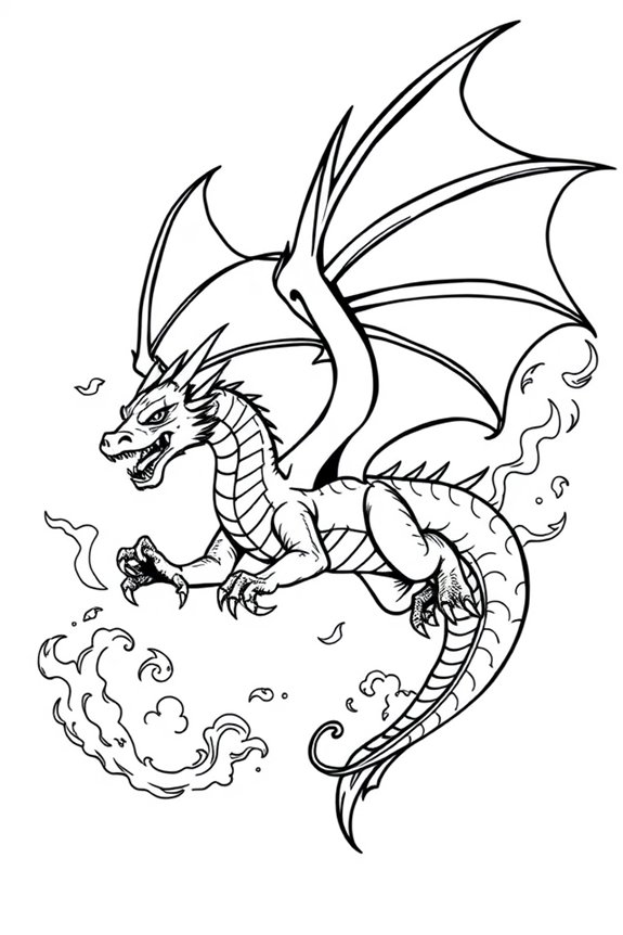 Dragon Coloring Sheet