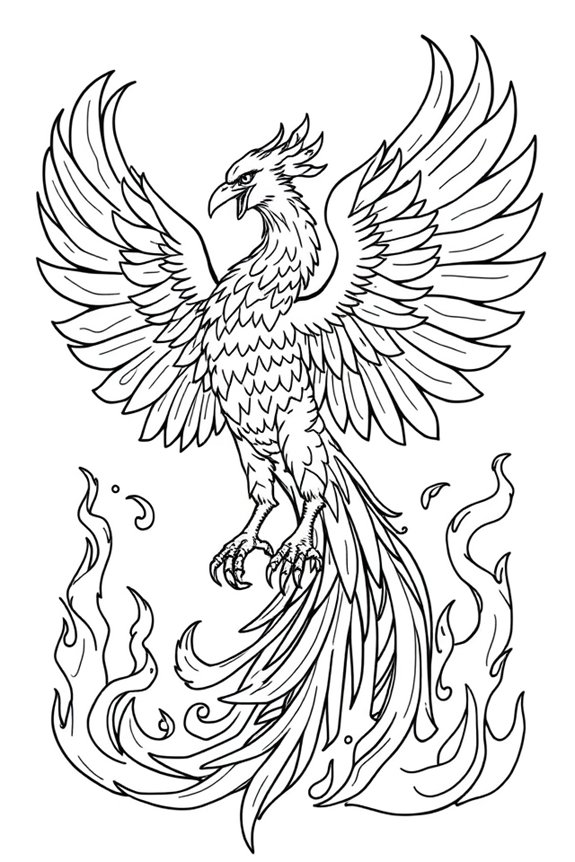 Phoenix Coloring Sheet
