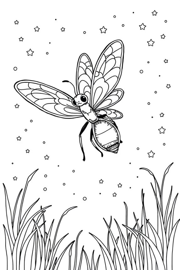 Firefly Coloring Sheet