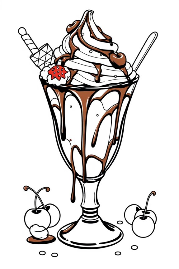 Sundae Delight Coloring Sheet