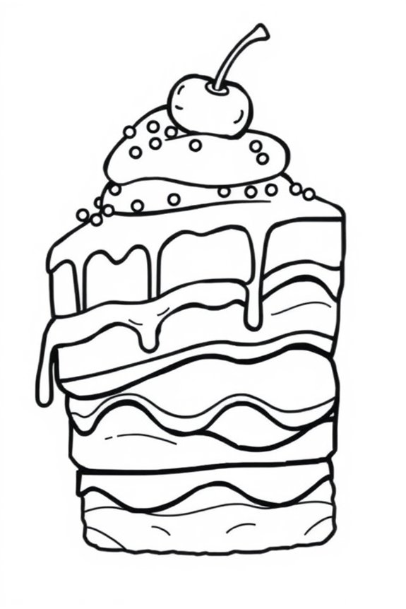 Ice Cream Slice Coloring Sheet