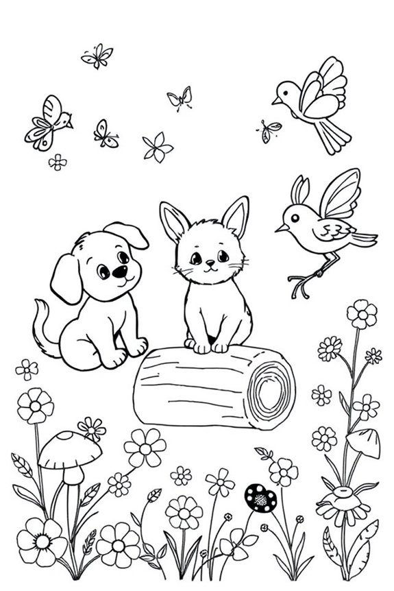 Bobbie Goods Animal Friends Coloring Sheet