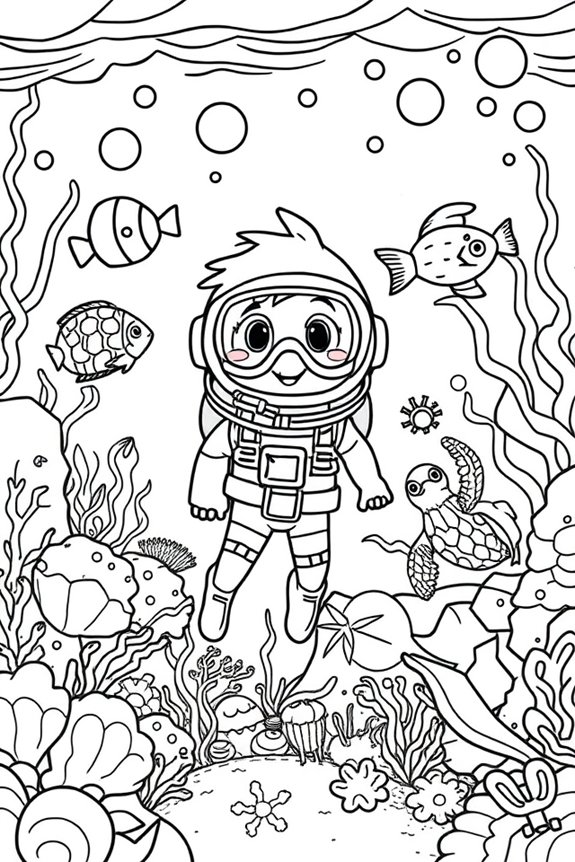 Bobbie Goods Underwater Adventure Coloring Sheet