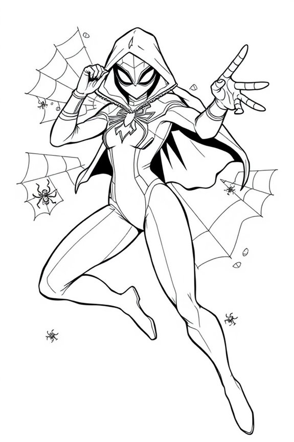 Ghost-Spider Coloring Sheet