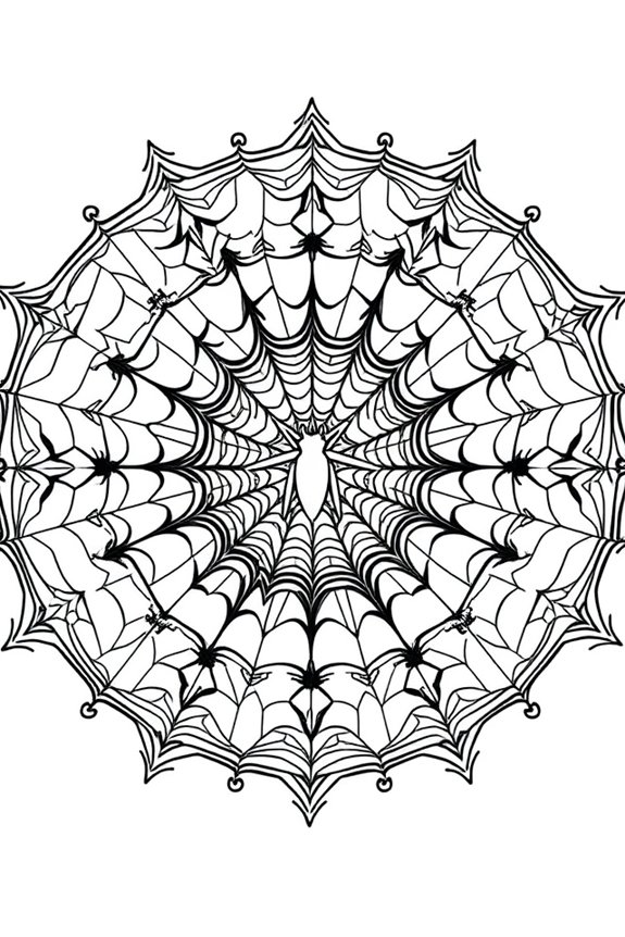 Web-Slinger Mandala Coloring Sheet