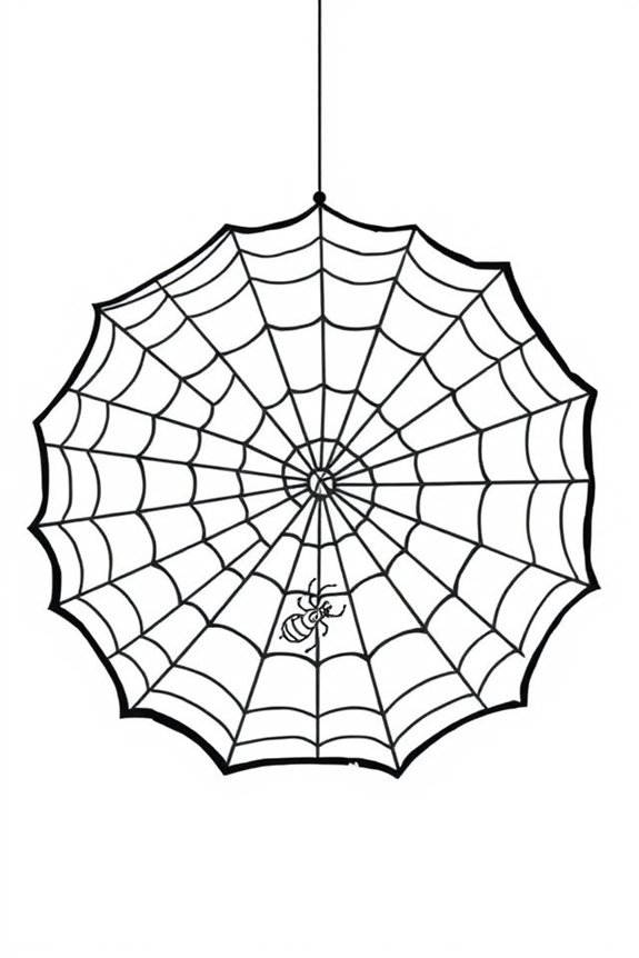 Simple Spider Web Coloring Sheet