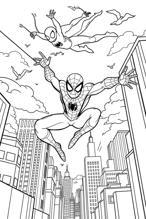 Team-Up Adventure Coloring Sheet