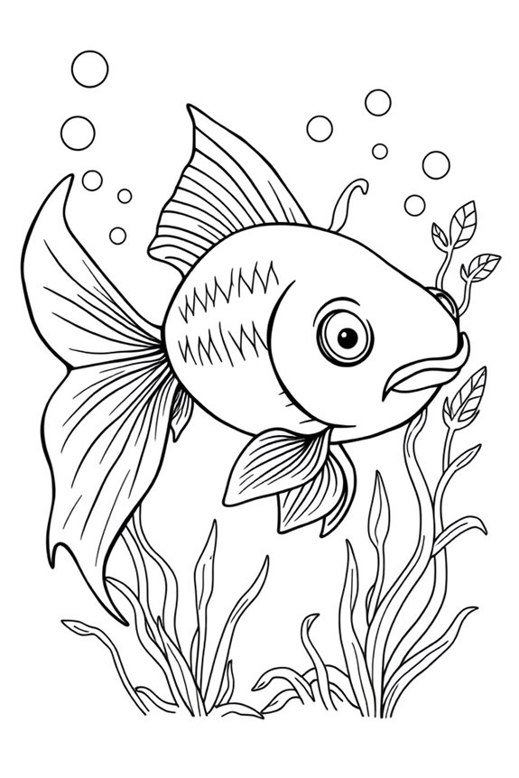 Goldfish Coloring Sheet