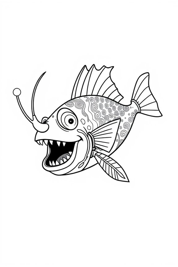Anglerfish Coloring Sheet