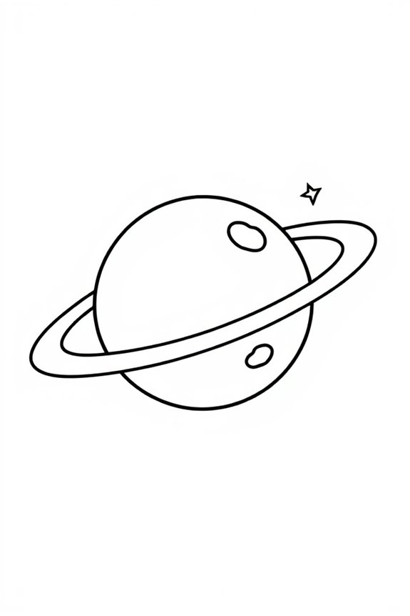 Simple Planet Coloring Sheet