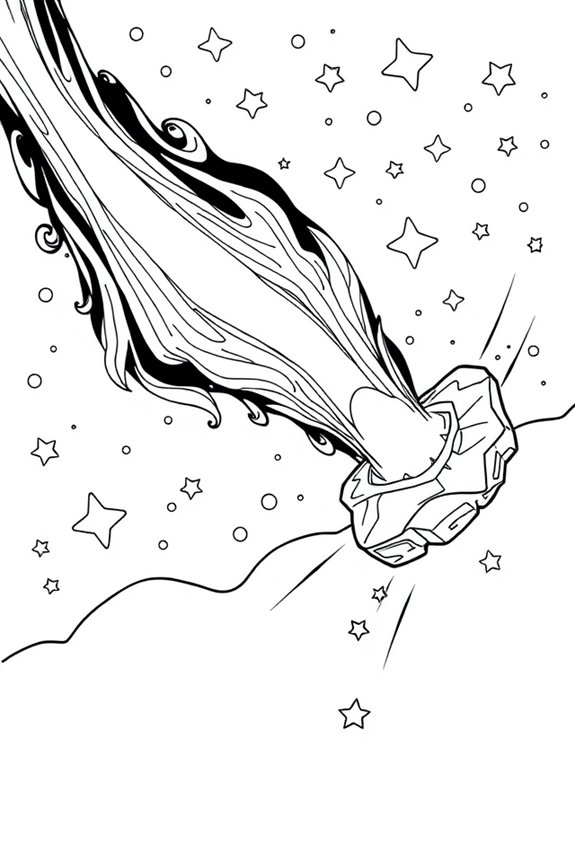 Comet and Meteor Coloring Sheet