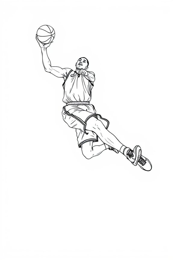 Basketball Player Coloring Sheet