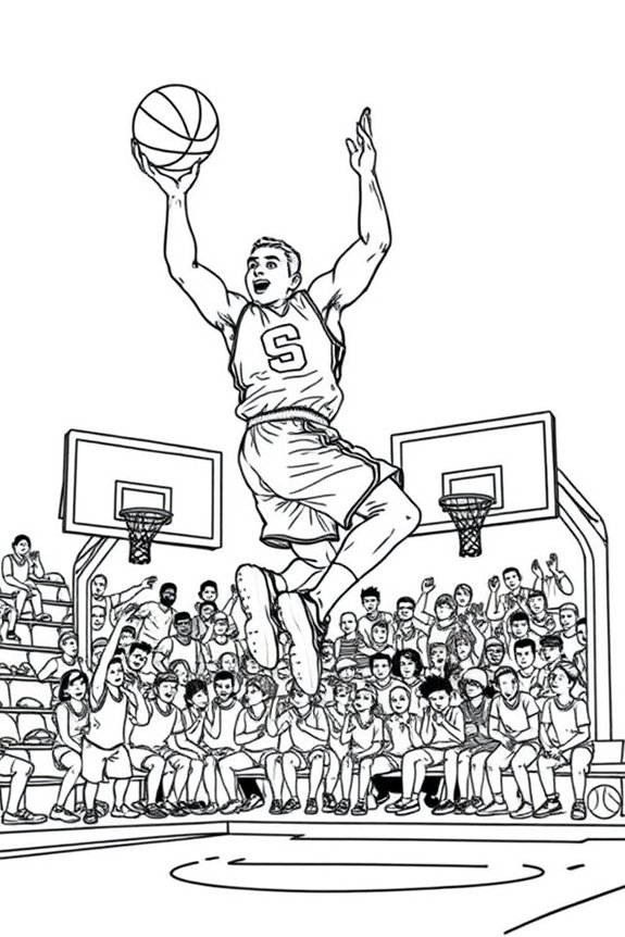 Basketball Dreams Coloring Sheet