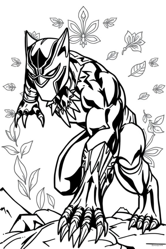 Black Panther Coloring Sheet