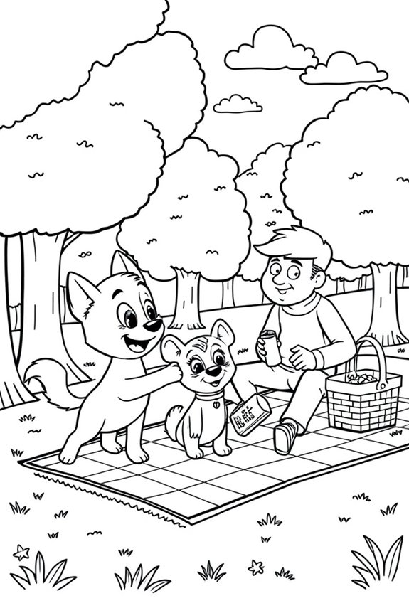 Bluey and Friends Coloring Sheet