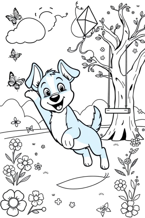 Creative Bluey Adventure Coloring Sheet
