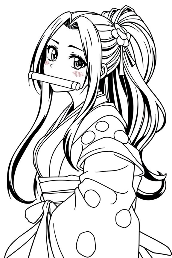 Nezuko Kamado Coloring Sheet