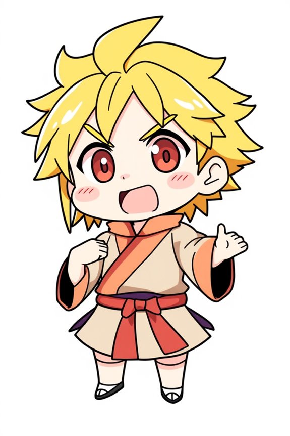 Zenitsu Agatsuma Chibi Coloring Sheet