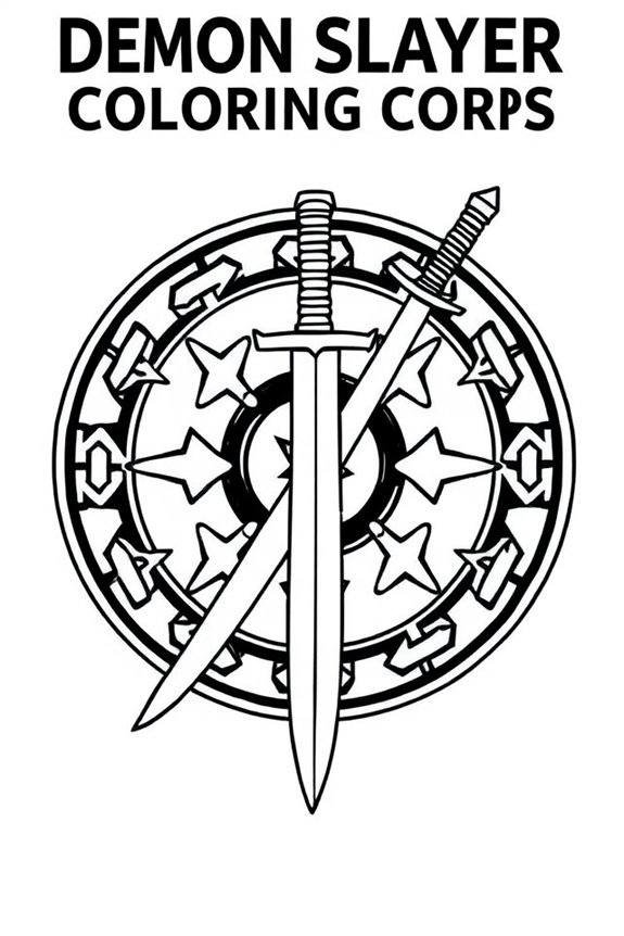 Demon Slayer Symbol Coloring Sheet