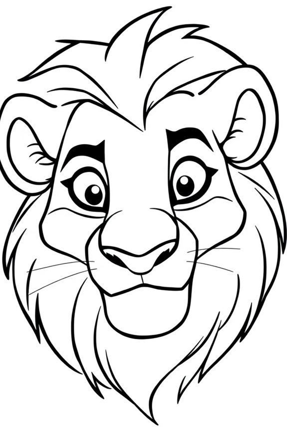 Simba Coloring Sheet